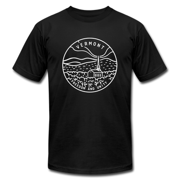 Vermont T-Shirt - State Design Unisex Vermont T Shirt - black