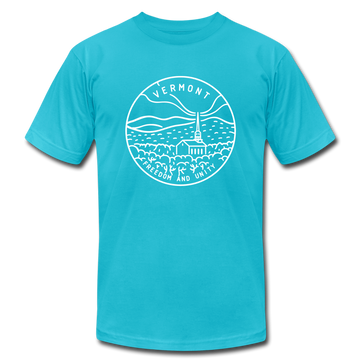 Vermont T-Shirt - State Design Unisex Vermont T Shirt - turquoise