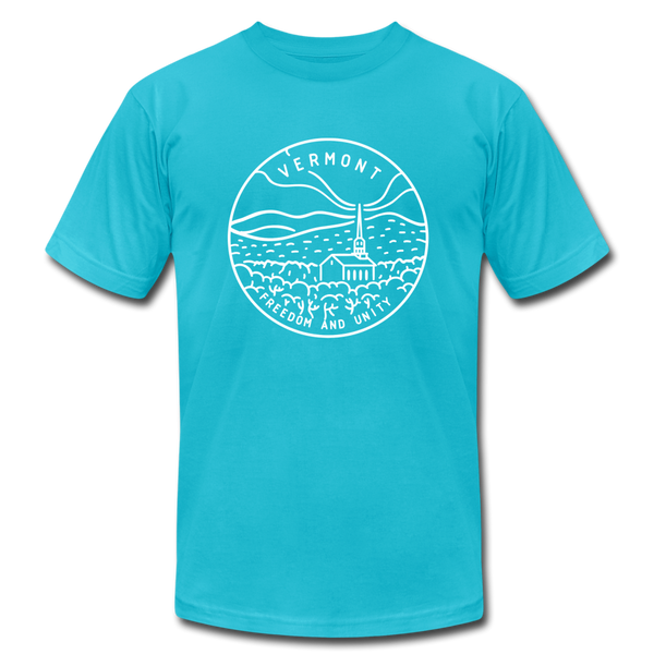 Vermont T-Shirt - State Design Unisex Vermont T Shirt - turquoise