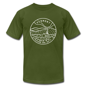 Vermont T-Shirt - State Design Unisex Vermont T Shirt - olive