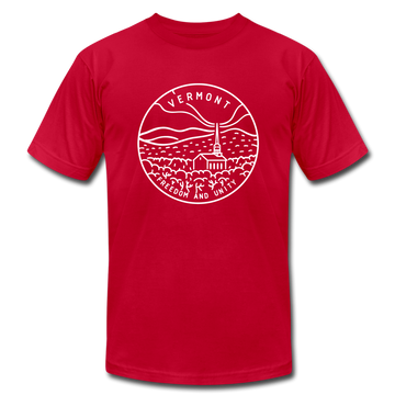 Vermont T-Shirt - State Design Unisex Vermont T Shirt - red