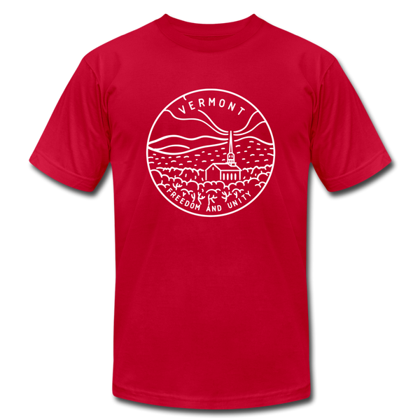 Vermont T-Shirt - State Design Unisex Vermont T Shirt - red
