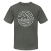 North Dakota T-Shirt - State Design Unisex North Dakota T Shirt - asphalt