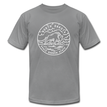 North Dakota T-Shirt - State Design Unisex North Dakota T Shirt - slate