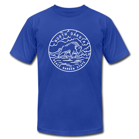 North Dakota T-Shirt - State Design Unisex North Dakota T Shirt - royal blue