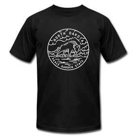 North Dakota T-Shirt - State Design Unisex North Dakota T Shirt - black