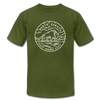 North Dakota T-Shirt - State Design Unisex North Dakota T Shirt - olive
