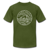 North Dakota T-Shirt - State Design Unisex North Dakota T Shirt - olive