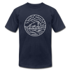 North Dakota T-Shirt - State Design Unisex North Dakota T Shirt - navy