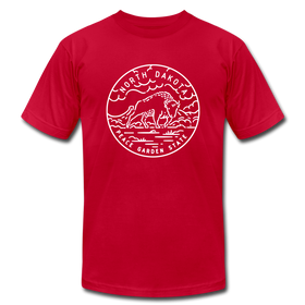 North Dakota T-Shirt - State Design Unisex North Dakota T Shirt - red