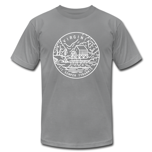 Virginia T-Shirt - State Design Unisex Virginia T Shirt - slate