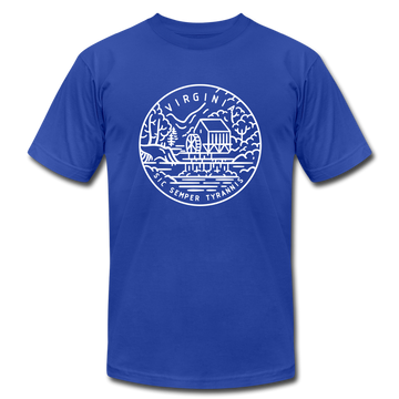 Virginia T-Shirt - State Design Unisex Virginia T Shirt - royal blue