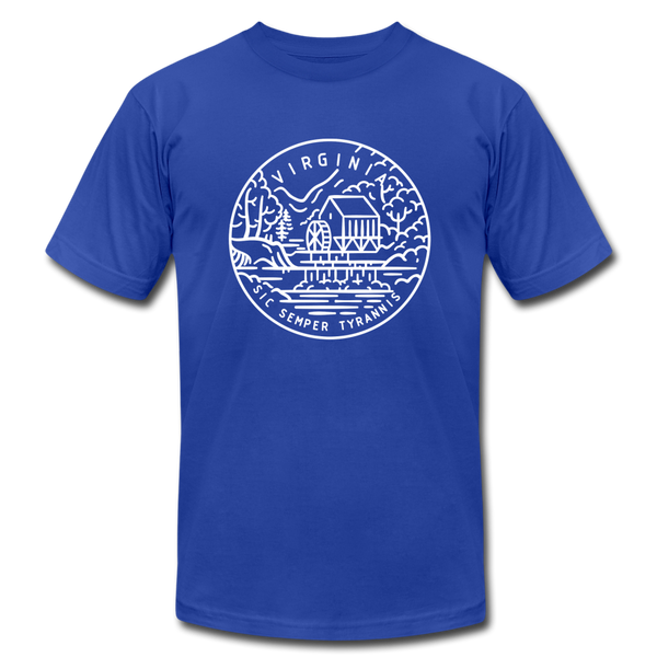Virginia T-Shirt - State Design Unisex Virginia T Shirt - royal blue