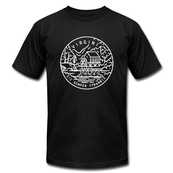 Virginia T-Shirt - State Design Unisex Virginia T Shirt - black