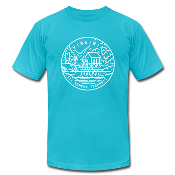 Virginia T-Shirt - State Design Unisex Virginia T Shirt - turquoise