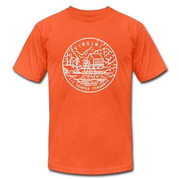 Virginia T-Shirt - State Design Unisex Virginia T Shirt - orange