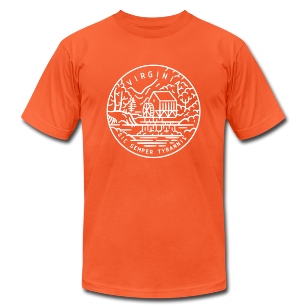 Virginia T-Shirt - State Design Unisex Virginia T Shirt - orange