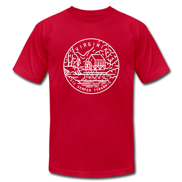 Virginia T-Shirt - State Design Unisex Virginia T Shirt - red