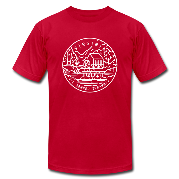 Virginia T-Shirt - State Design Unisex Virginia T Shirt - red