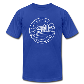 Wisconsin T-Shirt - State Design Unisex Wisconsin T Shirt - royal blue