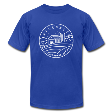 Wisconsin T-Shirt - State Design Unisex Wisconsin T Shirt - royal blue