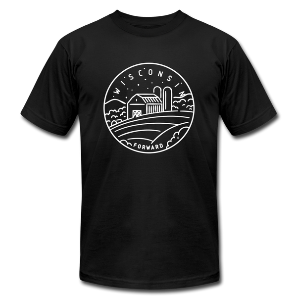 Wisconsin T-Shirt - State Design Unisex Wisconsin T Shirt - black