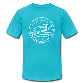 Wisconsin T-Shirt - State Design Unisex Wisconsin T Shirt - turquoise