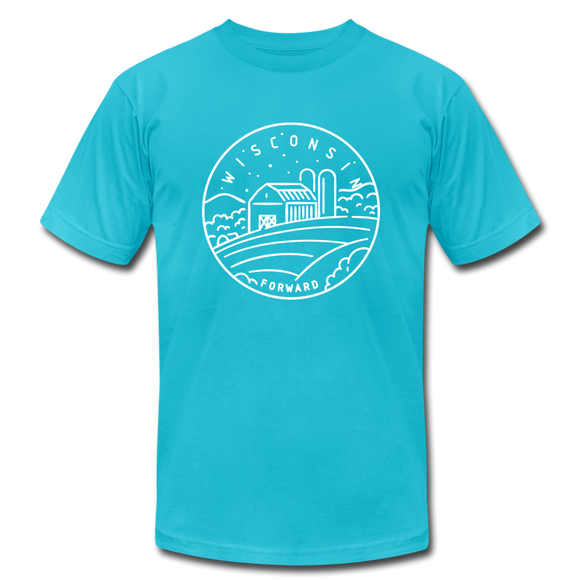 Wisconsin T-Shirt - State Design Unisex Wisconsin T Shirt - turquoise