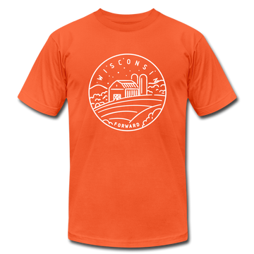 Wisconsin T-Shirt - State Design Unisex Wisconsin T Shirt - orange