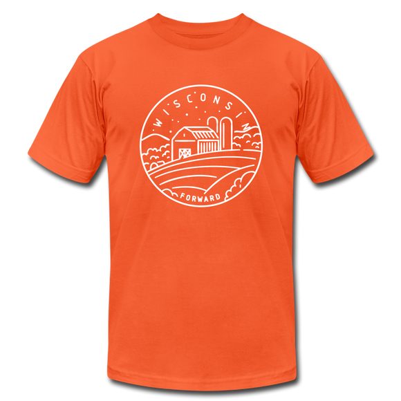 Wisconsin T-Shirt - State Design Unisex Wisconsin T Shirt - orange