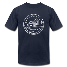 Wisconsin T-Shirt - State Design Unisex Wisconsin T Shirt - navy