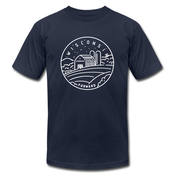 Wisconsin T-Shirt - State Design Unisex Wisconsin T Shirt - navy