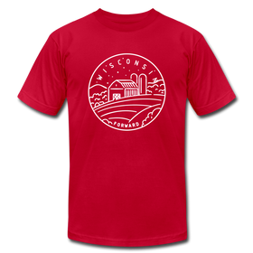 Wisconsin T-Shirt - State Design Unisex Wisconsin T Shirt - red