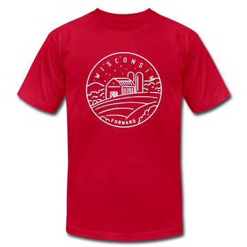 Wisconsin T-Shirt - State Design Unisex Wisconsin T Shirt - red