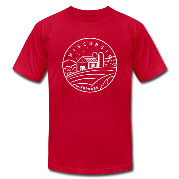 Wisconsin T-Shirt - State Design Unisex Wisconsin T Shirt - red