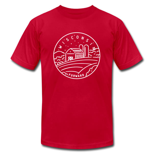 Wisconsin T-Shirt - State Design Unisex Wisconsin T Shirt - red