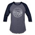 Alabama Baseball T-Shirt - Retro Mountain Unisex Alabama Raglan T Shirt - heather blue/navy