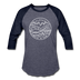 Alaska Baseball T-Shirt - Retro Mountain Unisex Alaska Raglan T Shirt - heather blue/navy