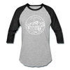 Colorado Baseball T-Shirt - Retro Mountain Unisex Colorado Raglan T Shirt - heather gray/black