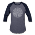 Delaware Baseball T-Shirt - Retro Mountain Unisex Delaware Raglan T Shirt - heather blue/navy
