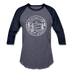 Georgia Baseball T-Shirt - Retro Mountain Unisex Georgia Raglan T Shirt - heather blue/navy