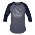 Louisiana Baseball T-Shirt - Retro Mountain Unisex Louisiana Raglan T Shirt - heather blue/navy