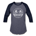 Hawaii Baseball T-Shirt - Retro Mountain Unisex Hawaii Raglan T Shirt - heather blue/navy