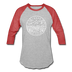 Idaho Baseball T-Shirt - Retro Mountain Unisex Idaho Raglan T Shirt - heather gray/red