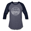 Idaho Baseball T-Shirt - Retro Mountain Unisex Idaho Raglan T Shirt