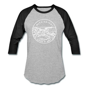 Mississippi Baseball T-Shirt - Retro Mountain Unisex Mississippi Raglan T Shirt