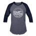 Mississippi Baseball T-Shirt - Retro Mountain Unisex Mississippi Raglan T Shirt - heather blue/navy
