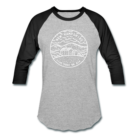 New Hampshire Baseball T-Shirt - Retro Mountain Unisex New Hampshire Raglan T Shirt