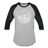 Michigan Baseball T-Shirt - Retro Mountain Unisex Michigan Raglan T Shirt - heather gray/black