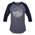Michigan Baseball T-Shirt - Retro Mountain Unisex Michigan Raglan T Shirt - heather blue/navy